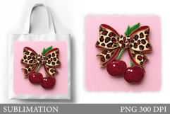 Cherry Sublimation. Cherry Tote Bag Design Product Image 1