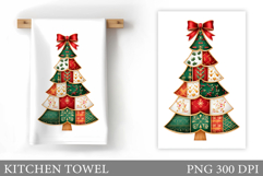 Christmas Tree Kitchen Towel. Christmas Deer Kitchen Towel Product Image 1