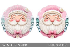 Santa Claus Wind Spinner. Christmas Wind Spinner Sublimation Product Image 1
