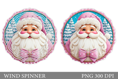Santa Claus Wind Spinner. Christmas Wind Spinner Sublimation Product Image 1