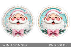 Santa Claus Wind Spinner. Christmas Wind Spinner Design Product Image 1