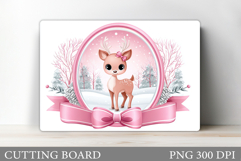 Christmas Deer Cutting Board. Christmas Cutting Board Design Product Image 1
