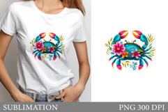 Crab T-Shirt Sublimation. Crab Sublimation Product Image 1
