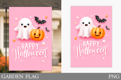 Halloween Ghost Garden Flag. Cute Halloween Garden Flag Product Image 1