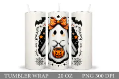 Ghost Tumbler Sublimation. Halloween Tumbler Design Product Image 1