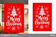 Christmas Tree Garden Flag. Merry Christmas Garden Flag Product Image 1