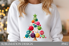 Yarn Christmas Tree T-Shirt. Christmas Tree Sublimation Product Image 1
