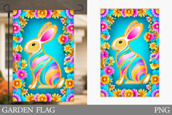 Bunny Garden Flag Design. Summer Garden Flag Sublimation Product Image 1