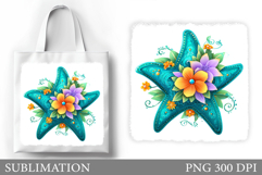 Starfish Tote Bag Sublimation. Starfish Sublimation Product Image 1