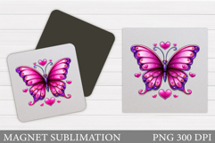 Butterfly Sublimation. Butterfly Magnet Design Product Image 1