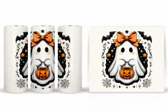 Ghost Tumbler Sublimation. Halloween Tumbler Design Product Image 2