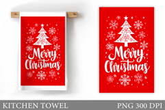 Christmas Tree Kitchen Towel. Christmas Deer Kitchen Towel Product Image 1
