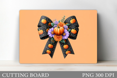Fall Bow Cutting Board Design. Fall Kitchen Cutting Board Product Image 1