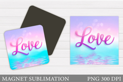 Love Magnet Sublimation. Valentines Magnet Design Product Image 1