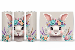 Cute Bunny Tumbler Design. Bunny Sublimation Product Image 2