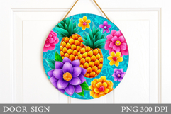 Pineapple Door Sign Design. Pineapple Sublimation Product Image 1