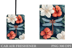 Dragonfly Car Air Freshener. Dragonfly Sublimation Product Image 1