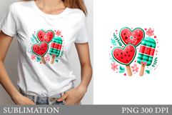 Watermelon T-Shirt Design. Watermelon Sublimation Product Image 1