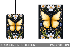 Butterfly Car Air Freshener. Car Air Freshener Sublimation Product Image 1