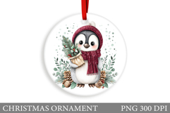 Cute Penguin Christmas Ornament. Christmas Ornament Design Product Image 1
