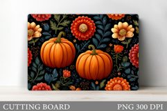 Fall Pumpkin Cutting Board. Fall Kitchen Cutting Board Product Image 1