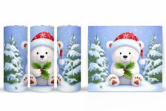 Polar Bear Tumbler Design. Christmas Tumbler Sublimation Product Image 2