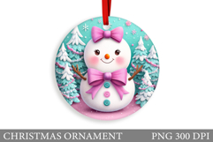 Snowman Christmas Ornament. Snowman Ornament Design Product Image 1