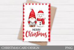 Christmas Gnome Card Printable. Christmas Card Design Product Image 1