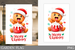 Gingerbread Garden Flag. Christmas Garden Flag Design Product Image 1