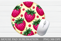 Strawberry Mouse Pad Design. Strawberry Sublimation Product Image 1