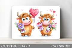 Valentines Cow Cutting Board. Valentines Cutting Board Product Image 1