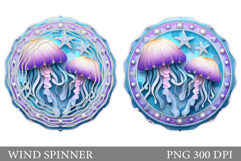 Jellyfish Wind Spinner Sublimation. Jellyfish Sublimation Product Image 1