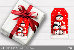 Christmas Gift Tags. Christmas Snowman Gift Tag Printable Product Image 1