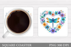 Dragonfly Coaster Design. Dragonfly Sublimation Product Image 1