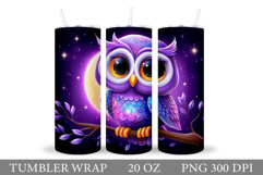 Cute Owl Tumbler Design. Owl Sublimation Product Image 1
