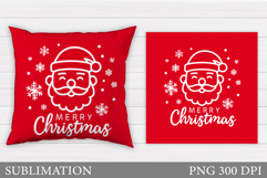 Santa Claus Pillow Design. Christmas Pillow Sublimation Product Image 1