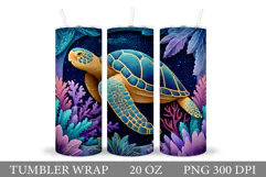 Turtle Tumbler Design. Turtle Tumbler Sublimation Product Image 1
