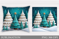 Christmas Tree Pillow Design. Christmas Tree Sublimation Product Image 1