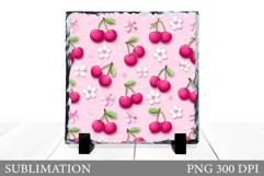 Cherry Sublimation. Cherries Slate Design Product Image 1