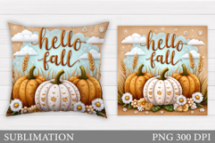 Fall Pumpkin Pillow Design. Pumpkin Sublimation Product Image 1