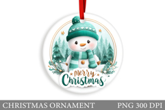 Cute Snowman Christmas Ornament. Christmas Ornament Design Product Image 1