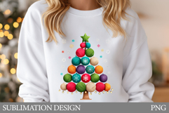 Yarn Christmas Tree T-Shirt. Christmas Tree Sublimation Product Image 1