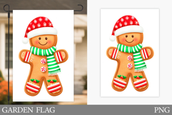 Gingerbread Garden Flag. Christmas Garden Flag Design Product Image 1
