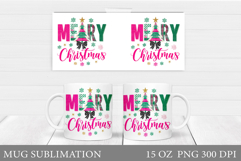 Merry Christmas Mug Design. Christmas Tree Sublimation Product Image 1