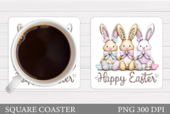 Easter Bunny Coaster. Bunny Easter Coaster Design Product Image 1