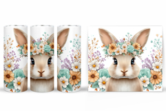 Cute Bunny Tumbler Design. Bunny Sublimation Product Image 2