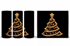 Christmas Tree Tumbler Sublimation. Christmas Tumbler Design Product Image 2