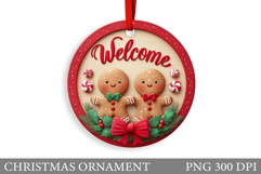 Gingerbread Christmas Ornament. Gingerbread Sublimation Product Image 1