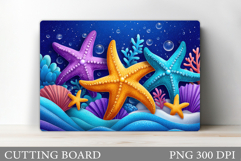 Starfish Cutting Board. Sea Cutting Board Sublimation Product Image 1
