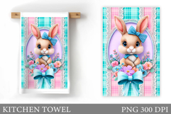 Spring Bunny Kitchen Towel. Spring Kitchen Towel Design Product Image 1